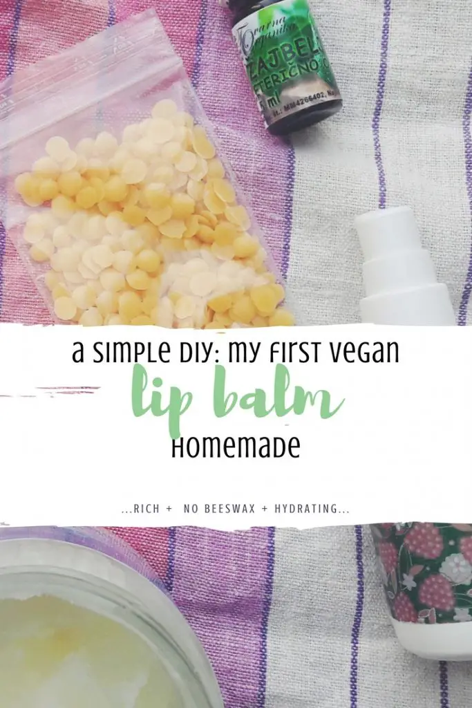 a simple DIY my first vegan homemade lip balm