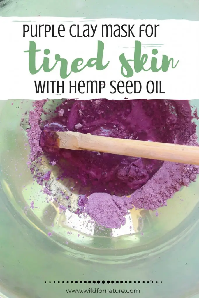 purple clay mask with hemp seed oil