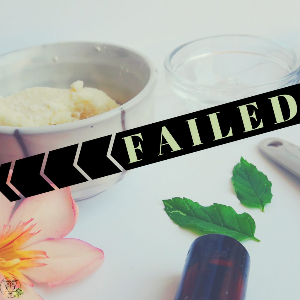 failed homemade skincare recipes