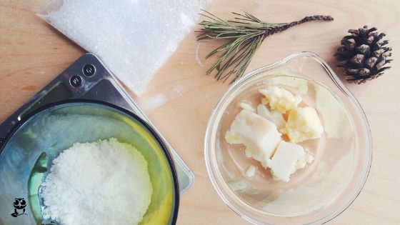 creamy winter body scrub with epsom salt