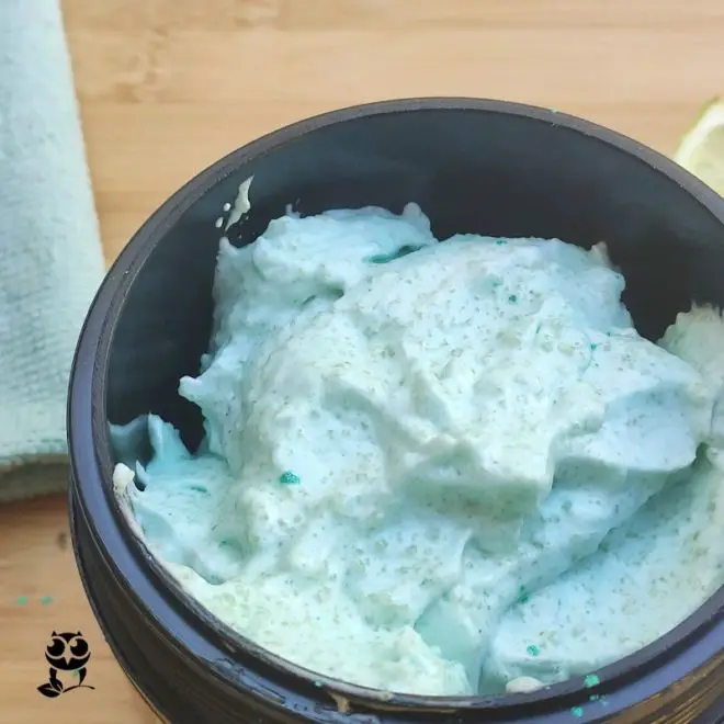 lime and coconut whipped body scrub